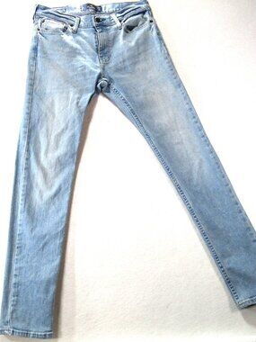 Hollister Epic Flex Skinny Fit Light Blue Stretch Denim Men's Jeans 100194 30x32